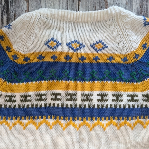 Vintage Knit Cardigan Sweater Fairisle Womens Medium - Picture 6 of 8